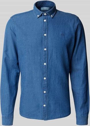 Casual Friday Casual Friday Regular Fit Freizeithemd aus Leinen-Baumwoll-Mix Modell HAMILTON in Blau, Gr&ouml;&szlig;e S