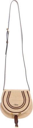 Chlo&eacute; Small Marcie Woven Crossbody Bag in 24P Hot Sand at Nordstrom