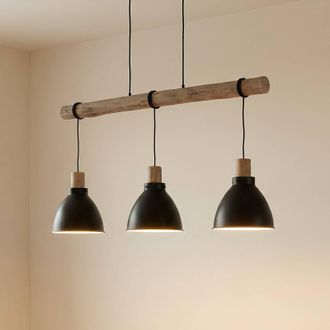 Lindby L&aacute;mpara Colgante trebale En Negro De Metal - Lindby
