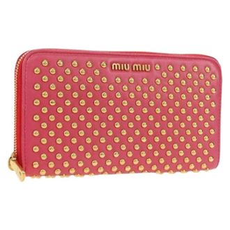 Miu Miu Pre-owned Wallets, female, Red, Size: ONE SIZE Pre-owned Long Wallet