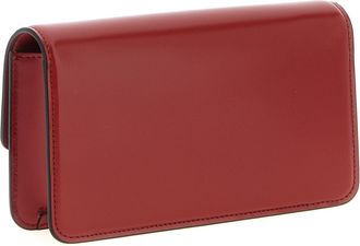 Valentino Garavani Womens Calfskin Clutch Red Leather