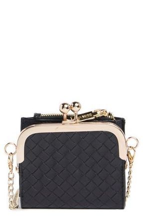 Dolce Vita Norlia Woven Faux Leather Coin Purse in Black at Nordstrom Rack