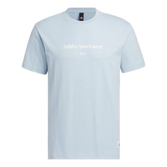 adidas Sportswear Lounge Short Sleeve T-Shirts Blue IP4993