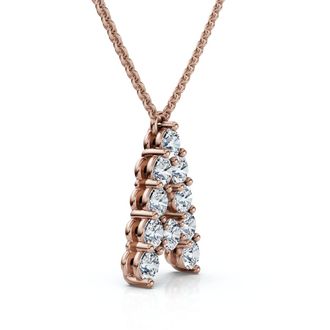 Pompeii3 1Ct Diamond Initial A Pendant 14k Gold 18 Necklace Lab Grown 5/8 Tall