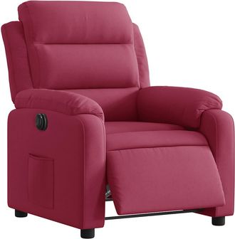 vidaXL Vidaxl - Sill&oacute;n Reclinable El&eacute;ctrico De Terciopelo Rojo Tinto