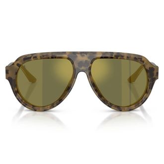 Ferrari Green Mirror Gold Pilot Unisex Sunglasses FH2019U 751/39 56