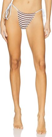 Frankies Bikinis Tia Bikini Bottom In Brown Sugar Stripe