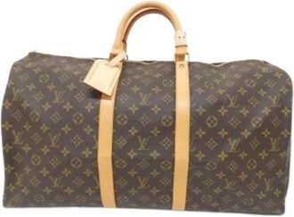 Louis Vuitton Pre-owned Weekend Bags, female, Brown, Size: ONE SIZE Pre-owned Keepall 55 Boston Bag