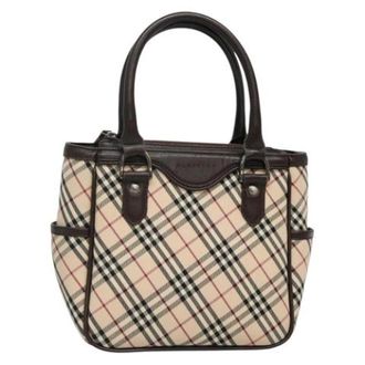 Burberry Tweedehands Canvas handtassen - Dames - Vintage Handtas - Beige - ONE Size - Leer - Vintage