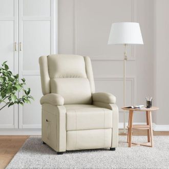 vidaXL Poltrona Reclinabile Bianca in Similpelle - Vidaxl