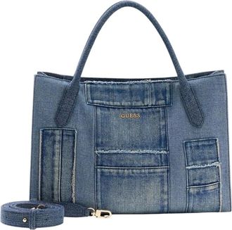 Guess Jodi Tote - Dames - Shoppers - Blauw - S - Katoen - Tassen