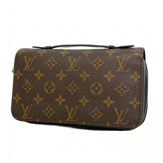 Louis Vuitton Black Brown Long Wallet (Bi-Fold) (Pre-Owned)