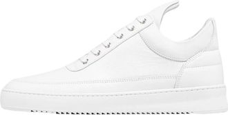 Filling Pieces Low Top Ripple Nappa All White - Heren - Sneakers - Wit - 44 EU - Leer - Schoenen