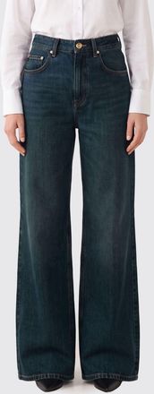 Brunello Cucinelli Wide-Leg Denim Jeans with Monili Embroidery