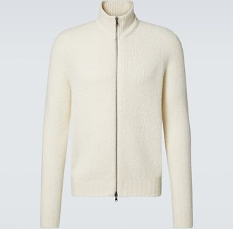 Thom Sweeney Wool and cashmere-blend zip-up sweater