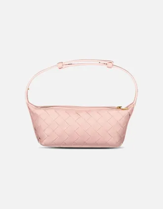 Bottega Veneta Womens Bottega Veneta Mini Wallace Shoulder Bag in Pink