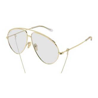Gucci Sunglasses, female, Yellow, Size: 60 MM Aviator Sunglasses