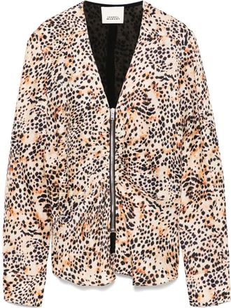 Isabel Marant Marjorie blouse - women - Silk/Viscose/Viscose - 36 - Neutrals
