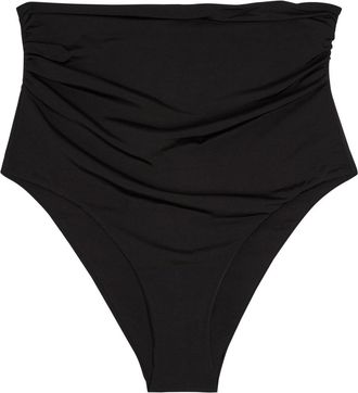 Max Mara Ruched High-waisted Stretch-polyamide Bikini Briefs - Black - Iib (UK8-10 / S)