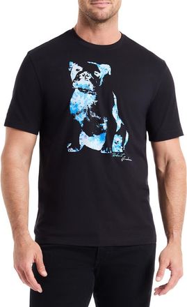 Robert Graham Neon Dog Knit Graphic T-Shirt in Black at Nordstrom Rack, Size X-Large