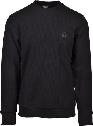 Diesel Black Cotton Mens Crewneck Sweatshirt