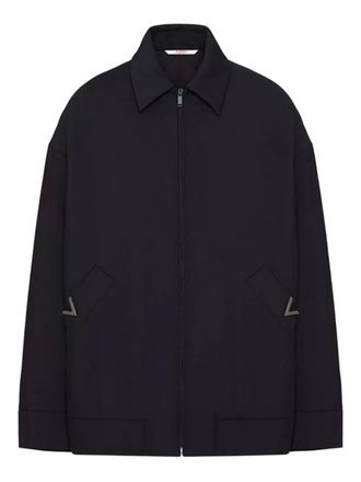 Valentino Garavani Caban con dettaglio V - Blu
