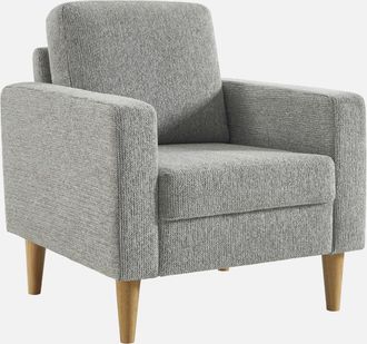 Sweeek Sill&oacute;n De Madera De Hevea Y Tela De Chenilla