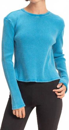 HYFVE Logan Long Sleeve Top In Ocean Blue