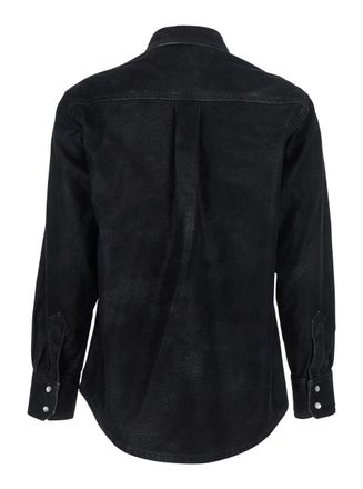 Isabel Marant Womens Black Shirt With Classic Collar And Pockets Fabric Blouses