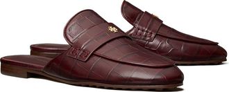 Tory Burch Croc Embossed Mule in Deep Burgundy at Nordstrom, Size 7.5