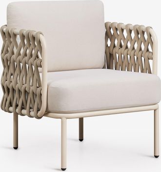 Sklum Sill&oacute;n De Jard&iacute;n En Aluminio Y Cuerda Trenzada Tevary Sklum