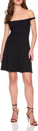 Susana Monaco Off-the-Shoulder Minidress in Black at Nordstrom Rack, Size Medium