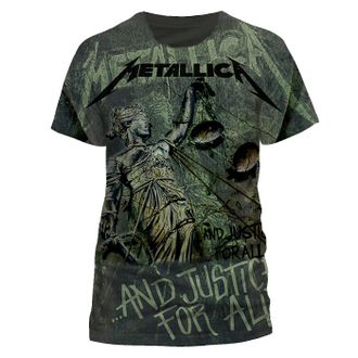 Metallica T-Shirt (X) Justice Neon All-Over (Unisex)