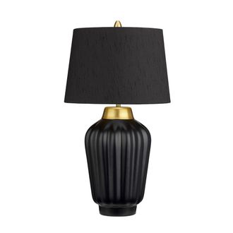 Netlighting Bexley 1 Light Table Lamp Black Brushed Brass in Yellow