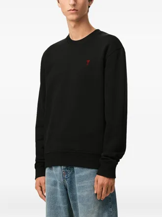 Ami Embroidered Logo Sweatshirt - Black