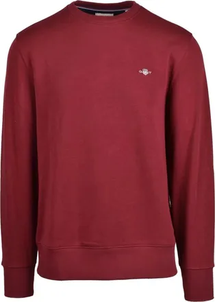 GANT Sweatshirt met ronde hals - Heren - Sweatshirts & Hoodies - Rood - Maat: S Katoen