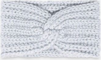 Hemisphere Geripptes gezwirbeltes Stirnband aus Kaschmir und Baumwolle