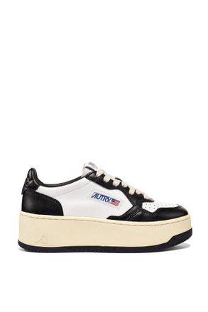 Autry Womens Medalist Platform Leather Sneakers