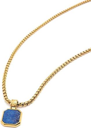Nialaya Square Lapis Pendant Necklace in Blue Lapis /Gold at Nordstrom