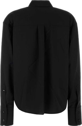 Sportmax Womens Black Wool Mappa Shirt Nero Exterior: Virgin Camicie
