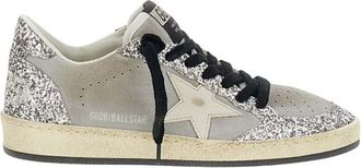 Golden Goose Silver Ball Star Leather Sneakers