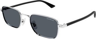 Montblanc Zilver Blauwe Zonnebril Stijlvol Model - Heren - Zonnebrillen - Grijs - 53 MM - Accessoires