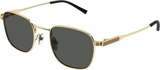 Gucci Round Frame Sunglasses - male - Gucci - Sunglasses - Yellow - 50 MM - Accessories