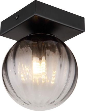 Globo Lighting Dallerta L&aacute;mpara De Techo Globe Con Pantalla De Cristal Ahumado Negro Mate, 1 L&aacute;mpara G9