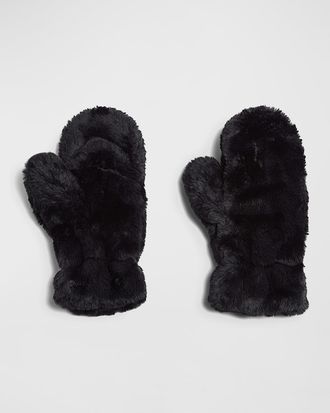 Apparis Coco Faux Fur Mittens