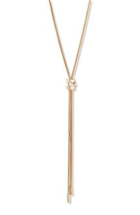 Brook & York Gail Bolo Faux Pearl Necklace in Gold at Nordstrom