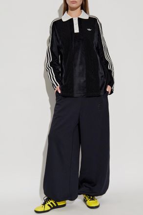 adidas Polo Made From Combined Materials, Womens, Black