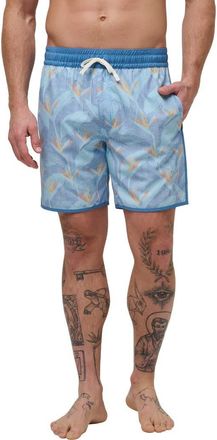 Travis Mathew Lava Tunnels Swim Trunks in Heather Quiet Harbor at Nordstrom Rack, Size Small
