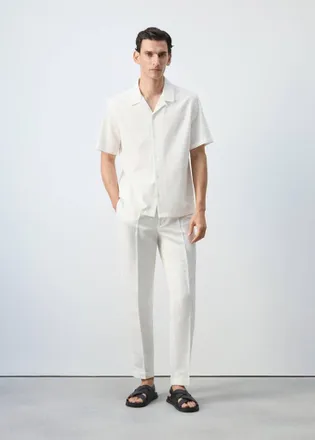 Mango Camicia 100% cotone regular-fit bianco - Uomo - XXL - MANGO MAN