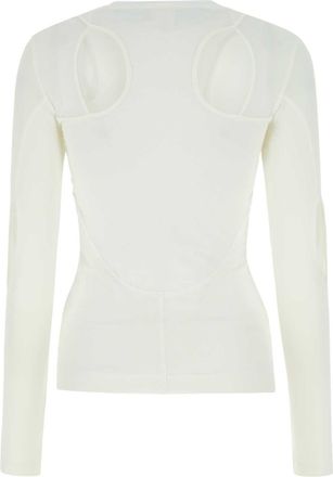 Givenchy Womens Stretch Nylon Long-Sleeve Top White Elastane T-shirts
